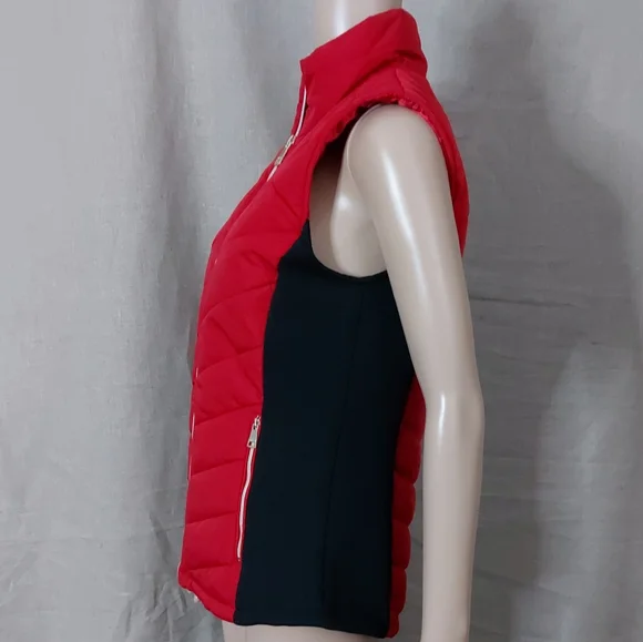 Calvin klein puffers Jackets size Large Sleeveless color Black and Red - Picture 9 of 16